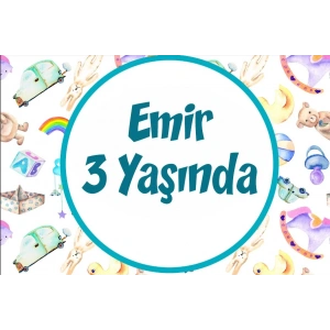 Oyuncaklar Temalı Doğum Günü Afişi 50X70 cm