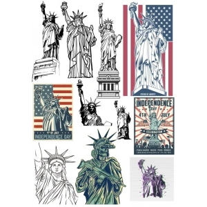 Özgürlük Anıtı Sticker Set 11 Parça Telefon, Tablet, Defter, Laptop Sticker