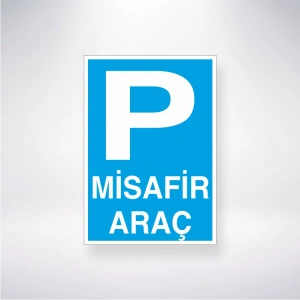P Misafir Araç Sticker 20X28 Cm