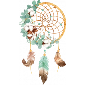 Pamuk Çiçekli Düş Kapanı Duvar Stickerı