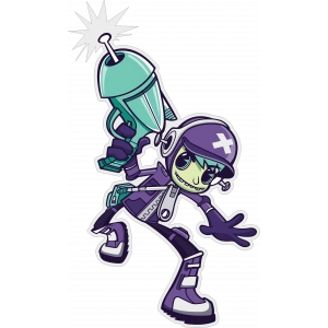 Adam Sticker 10x10 cmRenkli Sticker