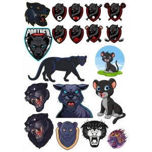 Panter Sticker Set -3 17 Parça Telefon, Tablet, Defter, Laptop Sticker