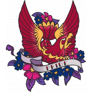 Papağan Pride Sticker 10x10 cmRenkli Sticker