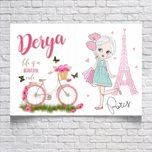 Paris Temalı Doğum Günü Afişi 35X50 cm