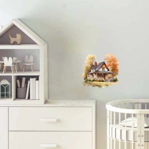 Pastel Tonlarda Sonbahar Ev Duvar Stickerı