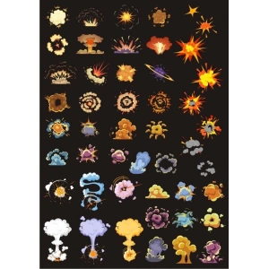 Patlamalar Sticker Set- 20 Parça Telefon, Tablet, Defter, Laptop Sticker