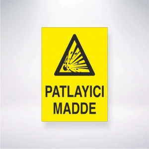 Patlayıcı Madde Sticker 20X28 Cm