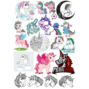 Pegasus Sticker Set 18 Parça Telefon, Tablet, Defter, Laptop Sticker