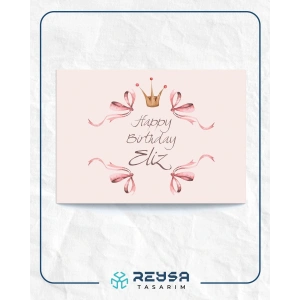 Pembe Fiyonk Doğum Günü Afişi 100X150 cm