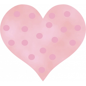 Pembe Puantiyeli Kalp Duvar Stickerı