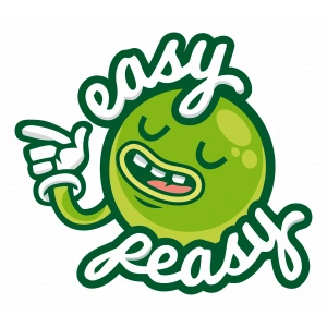Easy Peasy Sticker 10x10 cmRenkli Sticker
