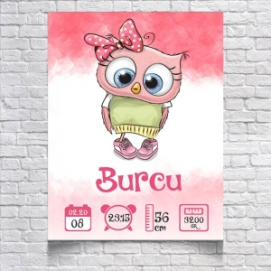 Sevimli Baykuş Temalı Yaş Panosu