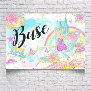 Peri Temalı Doğum Günü Afişi 70X100 cm