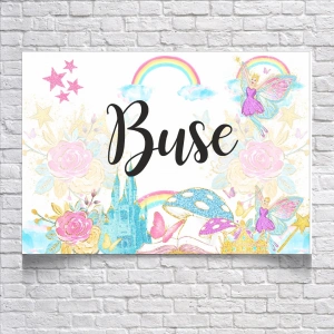 Peri Temalı Doğum Günü Afişi 70X100 cm