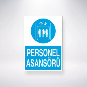 Personel Asansörü Sticker 20X28 Cm