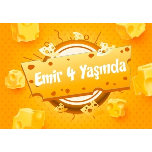 Peynir Temalı Doğum Günü Afişi 50X70 cm