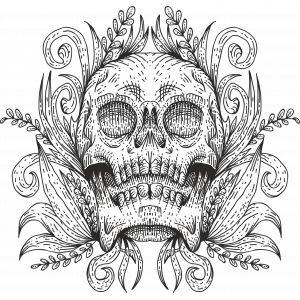 Kurukafa 15 Sticker 10x10 cmRenkli Sticker