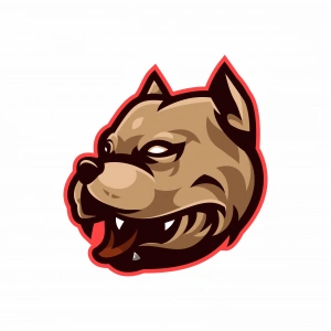 Pitbull 2 Sticker 10x10 cmRenkli Sticker