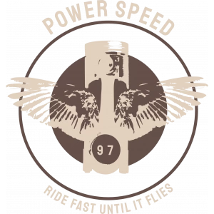 Power Speed Sticker 10x10 cmRenkli Sticker