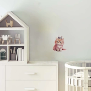 Prenses Kedi Yavrusu Duvar Stickerı