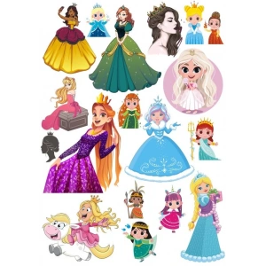 Prenses Sticker Set 20 Parça Telefon, Tablet, Defter, Laptop Sticker