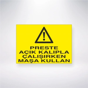 Preste Açık Kalıpla Çalışırken Maşa Kullan Sticker 20X28 Cm