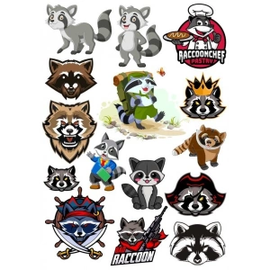 Racun Sticker Set-2 15 Parça Telefon, Tablet, Defter, Laptop Sticker