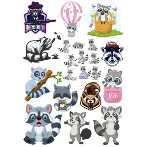 Racun Sticker Set-3 17 Parça Telefon, Tablet, Defter, Laptop Sticker