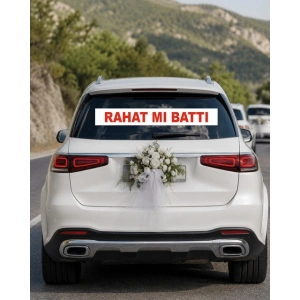 Rahat mı Battı Araba Arkası Yazısı – 100 × 15 cm