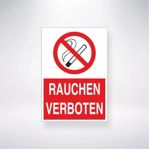 Rauchen Verboten Sticker 20X28 Cm