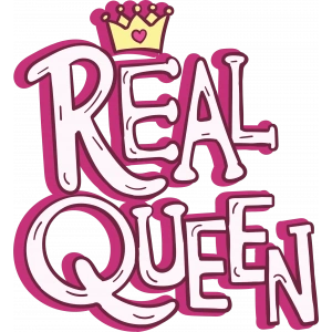 Real Queen Sticker 10x10 cmRenkli Sticker