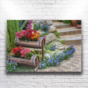 Renkli Çiçekler Kanvas