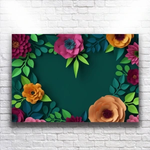 Renkli Çiçekler Kanvas