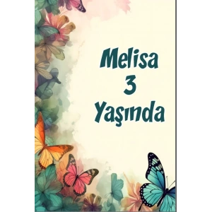 Renkli Kelebekler Temalı Doğum Günü Afişi -11 35X50 cm