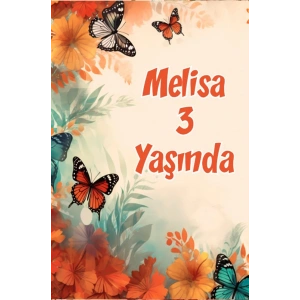 Renkli Kelebekler Temalı Doğum Günü Afişi -12 35X50 cm