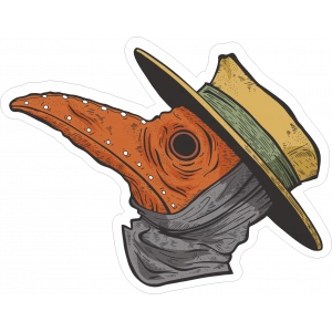 Veba Doktoru 2 Sticker 10x10 cmRenkli Sticker