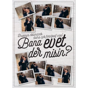 Resimli Bana Evet Dermisin Afişi 100x150 Cm