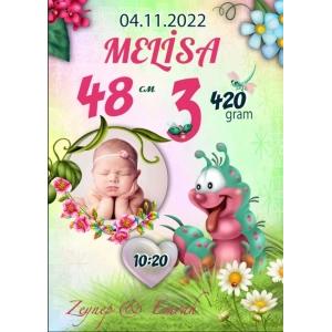 Sevimli Tırtıl Temalı Yapş Panosu