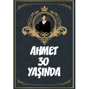 Resimli Klasik Temalı 30 Yaş Doğum Günü Afişi 35X50 cm