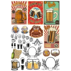 Retro Bira Sticker Set 20 Parça Telefon, Tablet, Defter, Laptop Sticker