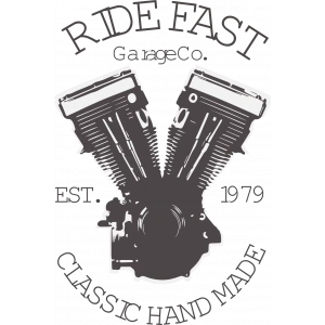 Ride Fast Sticker 10x10 cmRenkli Sticker