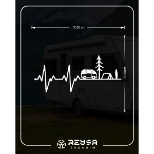 Ritim Karavan Sticker17x17 Cm Beyaz