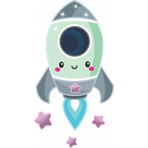 Roket Duvar Stickerı