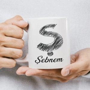 Ş Harfi Karakalem İsme Özel Kupa