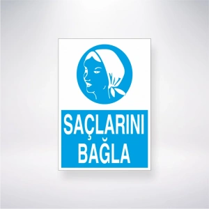 Saçlarını Bağla Sticker 20X28 Cm