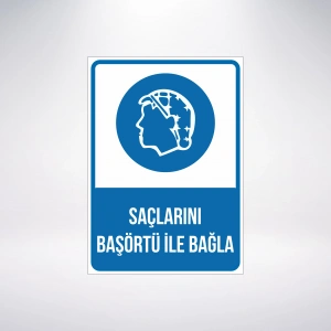 saçlarını başörtü ile bağla Sticker 20X28 Cm