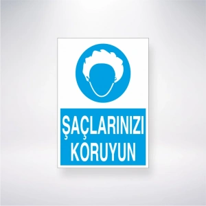 Saçlarınızı Koruyun Sticker 20X28 Cm