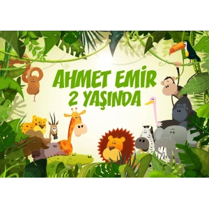 Safafi Temalı Doğum Günü Afişi 100X150 cm