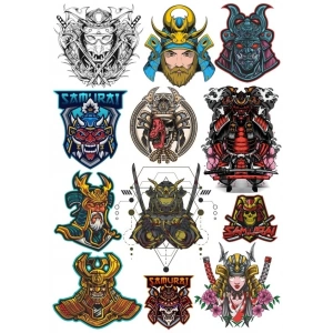 Samuray Sticker Set 2 12 Parça Telefon, Tablet, Defter, Laptop Sticker