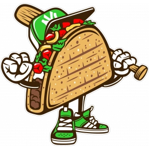 Sandviç Sticker 10x10 cmRenkli Sticker